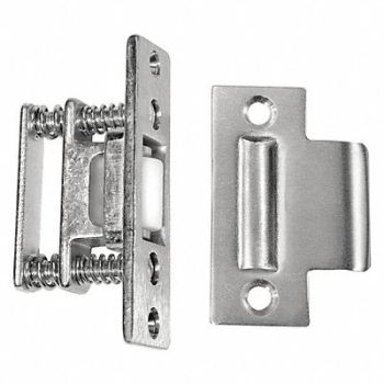 ROCKWOOD T Strike Roller Latch Brass Pull Opening, 457A89