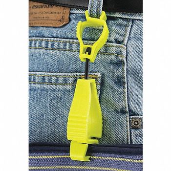 Glove Guard Clip High Vis Yellow Blank, 20KH51