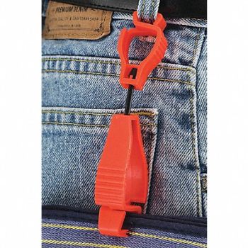 Glove Guard Clip Blaze Orange Blank, 20KH53