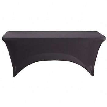ICEBERG Table Cover Rectangle 72inLx30inW Black, 20KP52