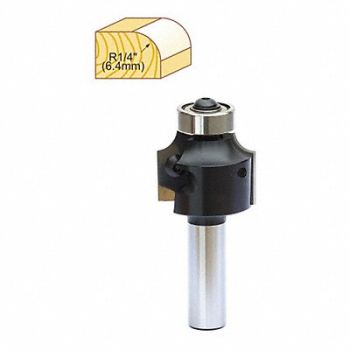 WESTWARD Roundover Cut Profile Router Bit 1-1/4, 20KY41