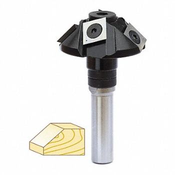 WESTWARD Chamfer Profile Router Bit 1-31/32, 20KY43