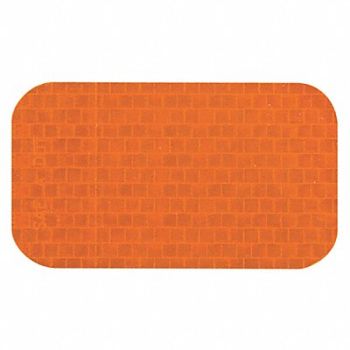 INCOM MANUFACTURING Floor Tape Orange 2x3.5in Rectangle PK50, 20LP78