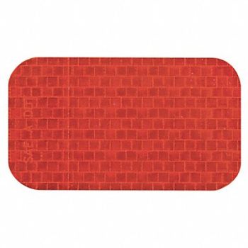 INCOM MANUFACTURING Floor Tape Red 2inx3.5in Rectangle PK50, 20LP79