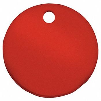 C.H. HANSON Blank Tag Aluminum 1in H 1in W Red PK5, 20LR61