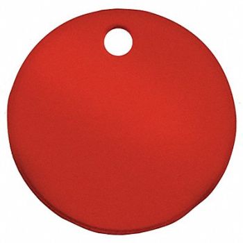 C.H. HANSON Blank Tag Aluminum 2in H 2in W Red PK5, 20LR66