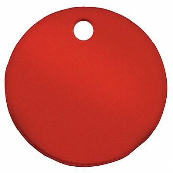 C.H. HANSON Blank Tag Aluminum 3in H 3in W Red PK5, 20LR71