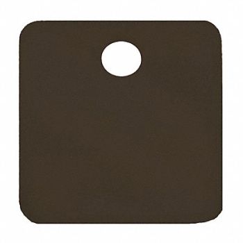 C.H. HANSON Blank Tag Aluminum 1in H 1in W Black PK5, 20LR73