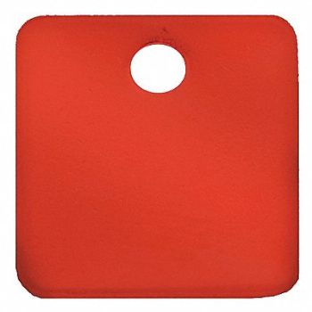 C.H. HANSON Blank Tag Aluminum 1in H 1in W Red PK5, 20LR76