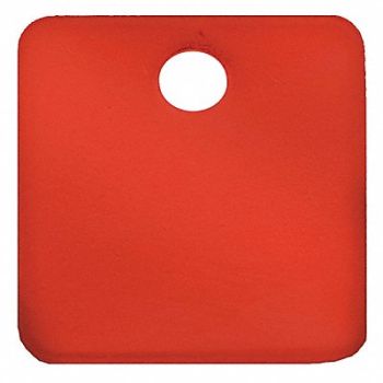 C.H. HANSON Blank Tag Aluminum 2in H 2in W Red PK5, 20LR86