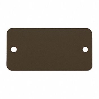 C.H. HANSON Blank Tag Aluminum 1in H 2in W Black PK5, 20LR88