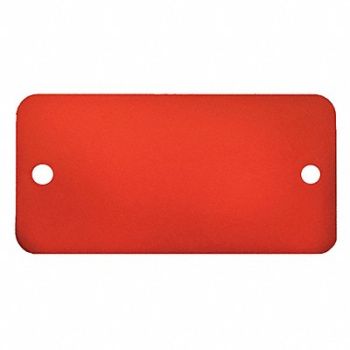 C.H. HANSON Blank Tag Alum 3/4in H 1 3/4in W Red PK5, 20LT07