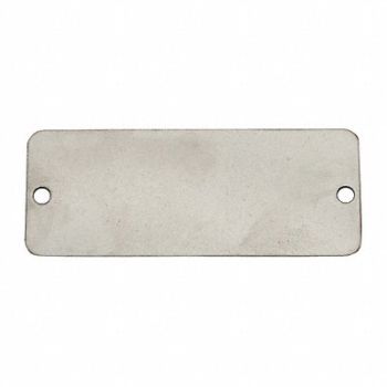 C.H. HANSON Blank Tag SS 2in H 8in W Silver PK5, 20LU02