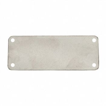 C.H. HANSON Blank Tag SS 1 1/2in H 3in W Silver PK10, 20LT26
