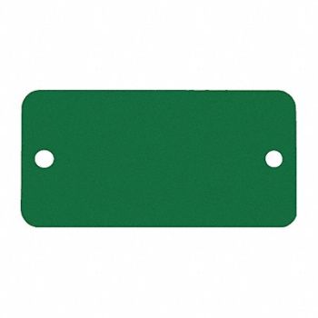 C.H. HANSON Blank Tag Aluminum 1in H 3in W Green PK5, 20LT54