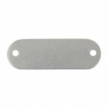 C.H. HANSON Blank Tag SS 1in H 1 3/32in W Slvr PK10, 20LT58