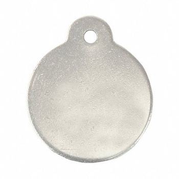 C.H. HANSON Blank Tag SS 1in H 1in W Silver PK10, 20LT95
