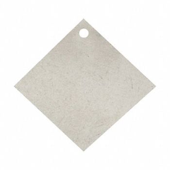 C.H. HANSON Blank Tag SS 1 1/4in H 1 1/4in W PK10, 20LT96