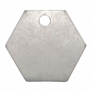 C.H. HANSON Blank Tag SS 1 1/4in H 1 1/4in W PK10, 20LT97