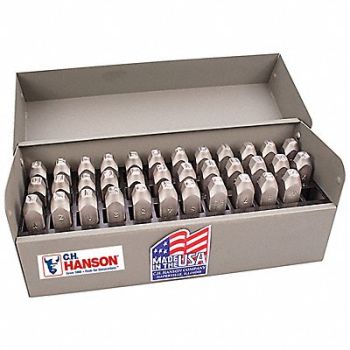 C.H. HANSON Steel Stamps Set 1/8 in 36 pcs., 20LU21