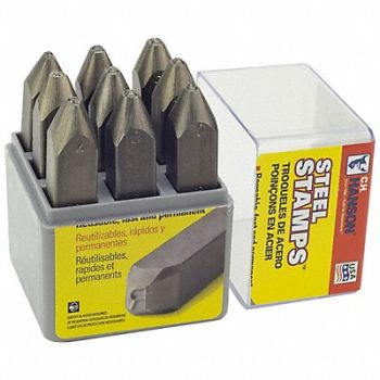C.H. HANSON Steel Stamps Set 1/4 in 9 pcs., 20LU23