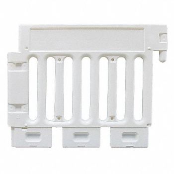 PLASTICADE H6507 Crowd/Traffic Control Barricade White, 20PF46