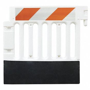 PLASTICADE H6510 Crowd/Traffic Control Barricade White, 20PF53