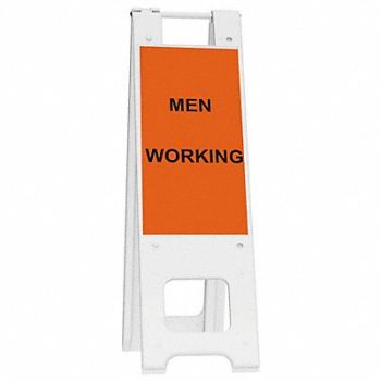 GRAINGER APPROVED Barricade Sign Men Working 45 in H, 20PF54
