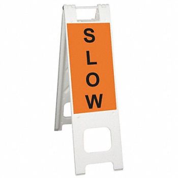 GRAINGER APPROVED Barricade Sign Slow (Vert) 45 in H, 20PF57