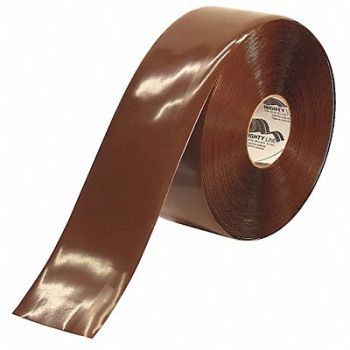 MIGHTY LINE E3477 Floor Tape Brown 4 inx100 ft Roll, 20PF90