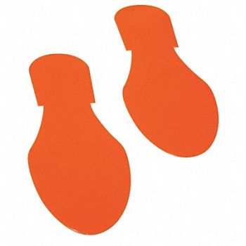MIGHTY LINE K3735 Floor Tape Orange 3.5x9.5in Foot PK50, 20PG15