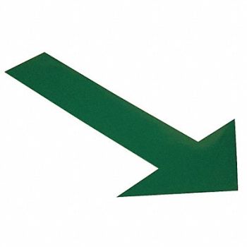 MIGHTY LINE K3732 Floor Tape Green 6 inx10 in Arrow PK50, 20PG37