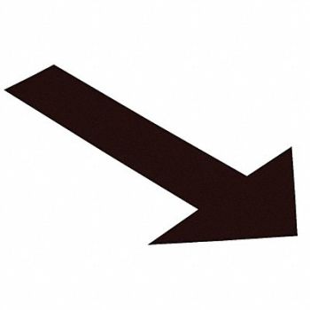 MIGHTY LINE K3732 Floor Tape Black 6 inx10 in Arrow PK50, 20PG38