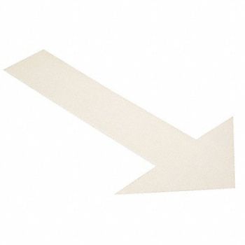 MIGHTY LINE K3732 Floor Tape White 6 inx10 in Arrow PK50, 20PG41