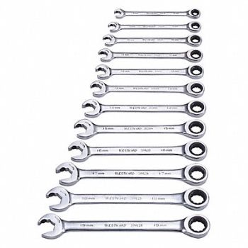 WESTWARD Combo Wrench St Steel Chrome Standard, 20PH18