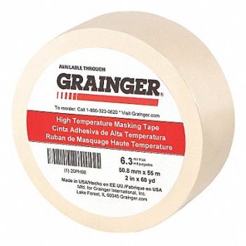 GRAINGER APPROVED Masking Tape 2 W 60 yd L Tan, 20PH98