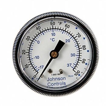 JOHNSON CONTROLS Temp Indicator 40 to 240F 3-1/2 Dia., 20RG16