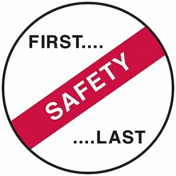 BRADY Hard Hat Emblem Label 4 Labels 2in Dia, 20RY58