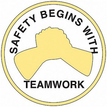 BRADY Hard Hat Emblem Labl 2in. Dia Vinyl PK4, 20RY66