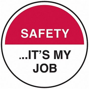 BRADY Hard Hat Emblem Labl 2in. Dia Vinyl PK4, 20RY67