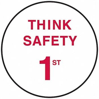 BRADY Hard Hat Emblem Labl 2in. Dia Vinyl PK4, 20RY70