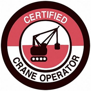BRADY Hard Hat Emblem Labl 2in. Dia Vinyl PK4, 20RY72