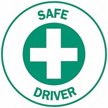 BRADY Hard Hat Emblem Labl 2in. Dia Vinyl PK4, 20RY84