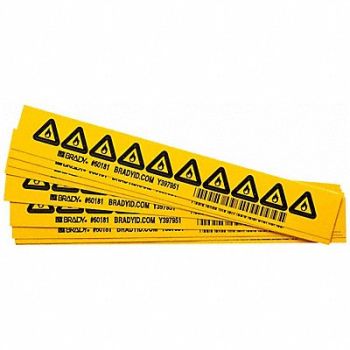 BRADY Warning Labels 1/2inHx1/2inW Vinyl PK10, 20RZ01