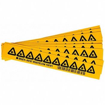 BRADY Warning Labels 1/2inHx1/2inW Vinyl PK10, 20RZ07