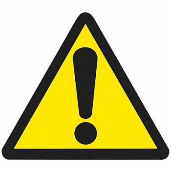 BRADY Label PS Vinyl 1inHx1inW Haz Area PK10, 35RZ64