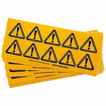 BRADY Warning Labels 2inHx2inW Vinyl PK10, 20RZ18