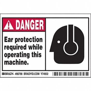 BRADY Label 3 1/2 inx5 in Polyester PK5, 20RZ66