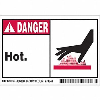 BRADY Label 3 1/2 inx5 in Polyester PK5, 20RZ68