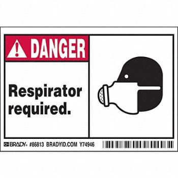 BRADY Label 3 1/2 in x 5 in Polyester PK5, 20RZ70